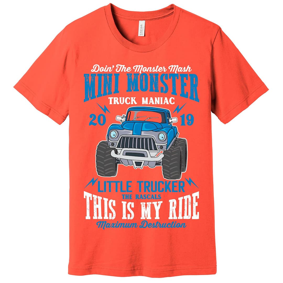 Mini Monster Truck Maniac T-Shirt Assorted Colors - Image 7