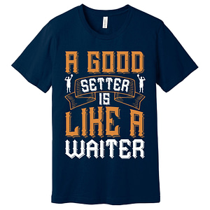 A Good Setter Is Like A Waiter Volleyball T -Shirt Assorted Colors