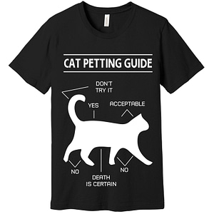 Cat Petting Guide T-Shirt Many Colors Available