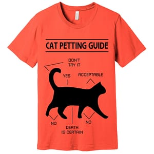 Cat Petting Guide T-Shirt Many Colors Available