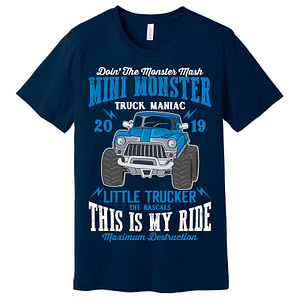 Mini Monster Truck Maniac T-Shirt Assorted Colors