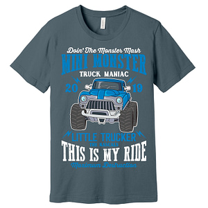 Mini Monster Truck Maniac T-Shirt Assorted Colors