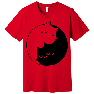 Meet The Ying Yang Cats T-Shirt Many Colors and Sizes Available