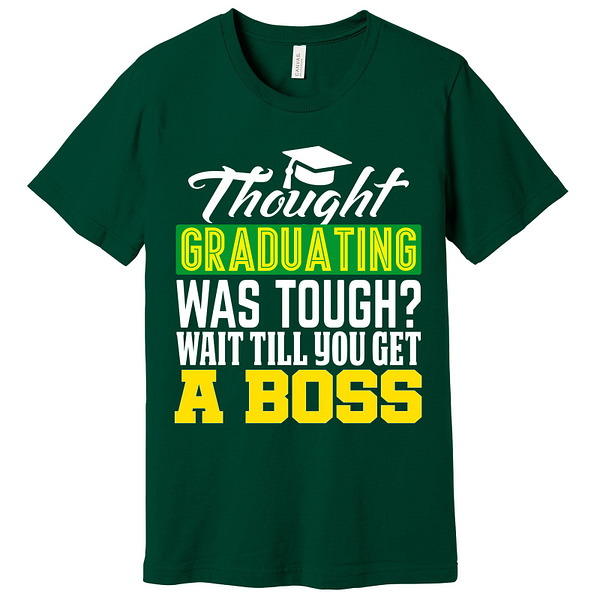 Thought Graduating Was Tough T-Shirt Assorted Colors - Image 3